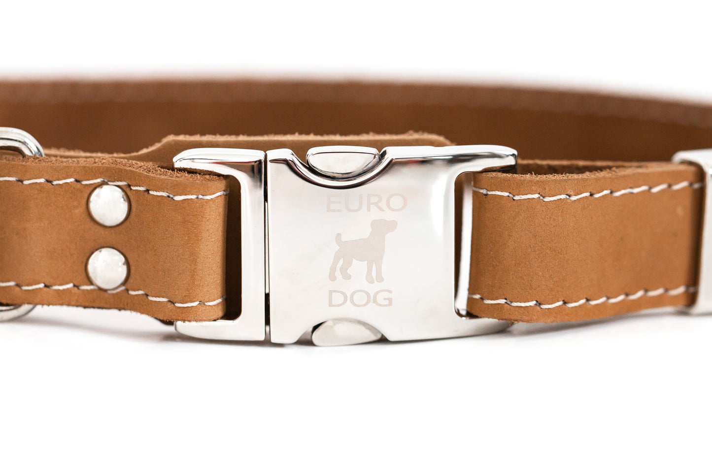 Bestseller Quick-Release Khaki Leather Dog Collar with Metal Buckle