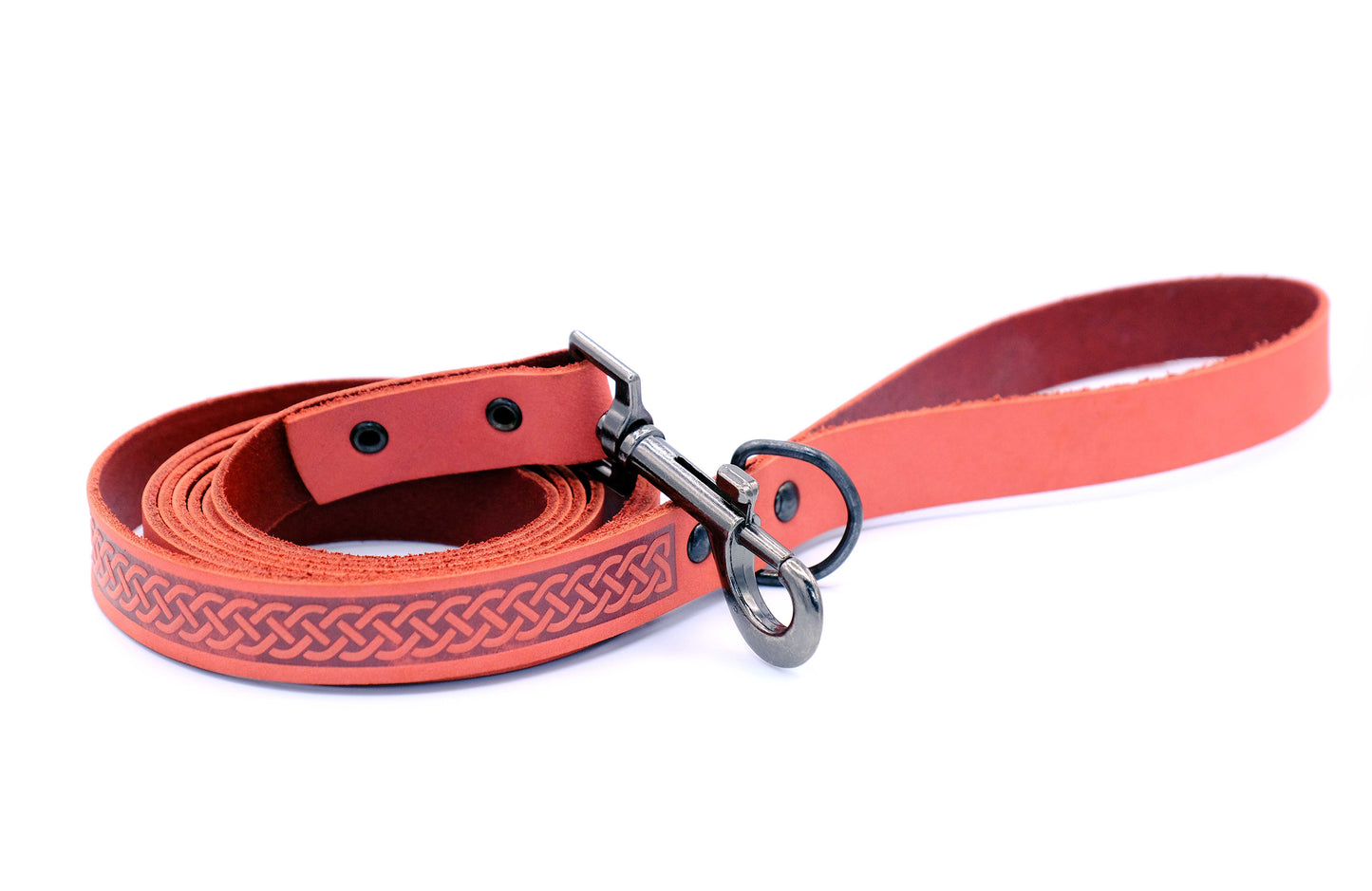 Celtic Sport Leather Collar and Leash Set