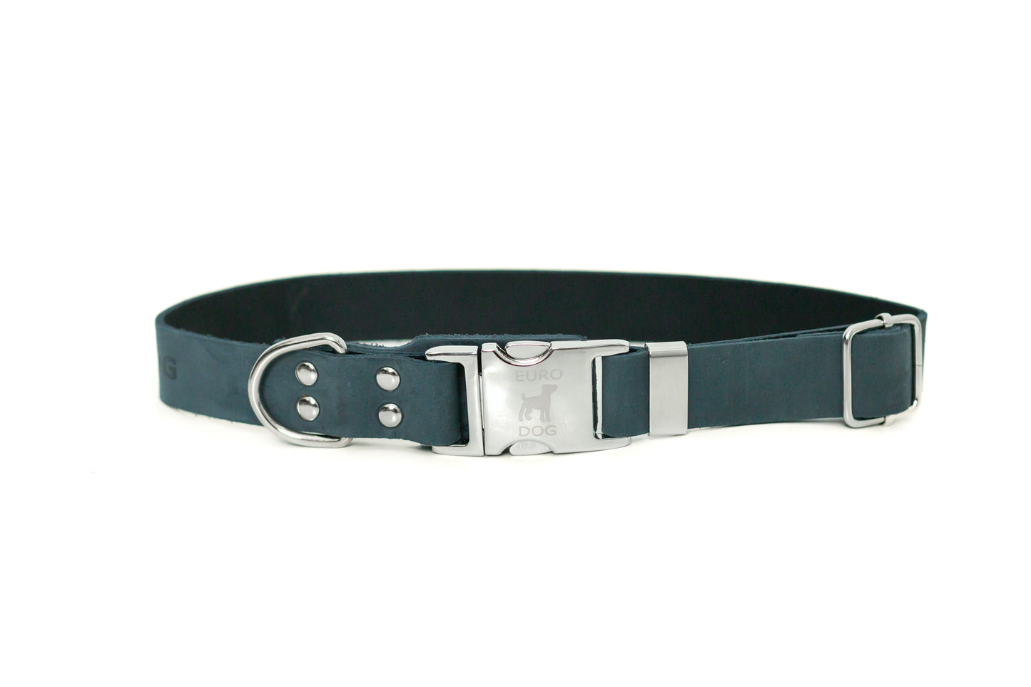 Modern Style Quick-Release Leather Dog Collar