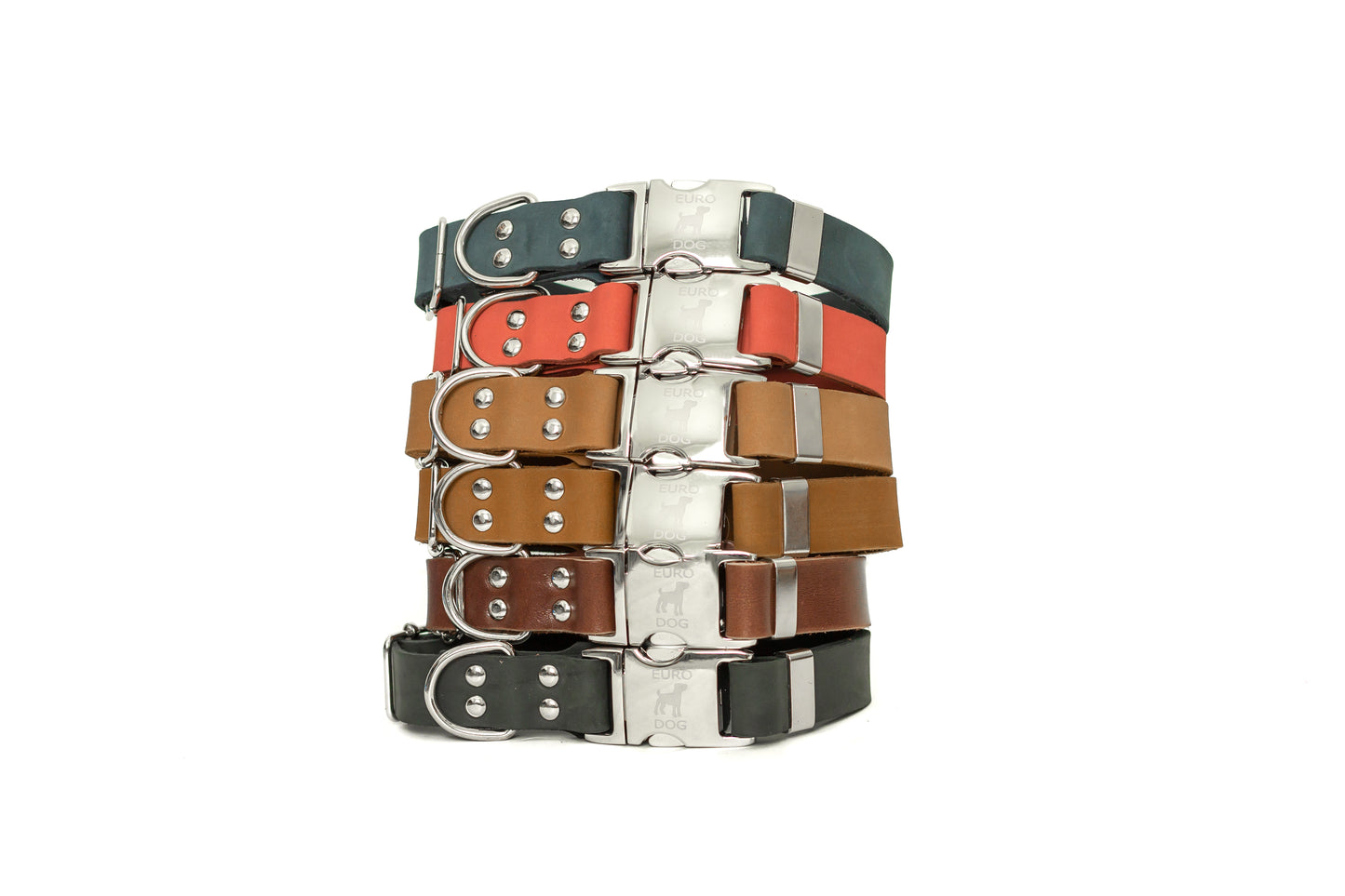 Modern Style Quick-Release Leather Dog Collar