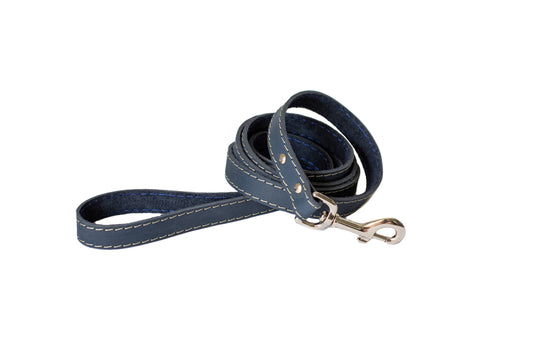 Traditional Blue Jeans Leather Leash