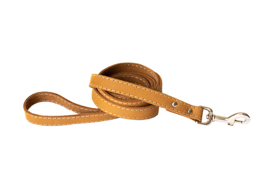 Traditional Khaki Leather Leash