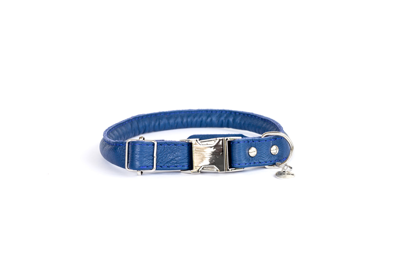 Rolled Leather Quick-Release Dog Collar