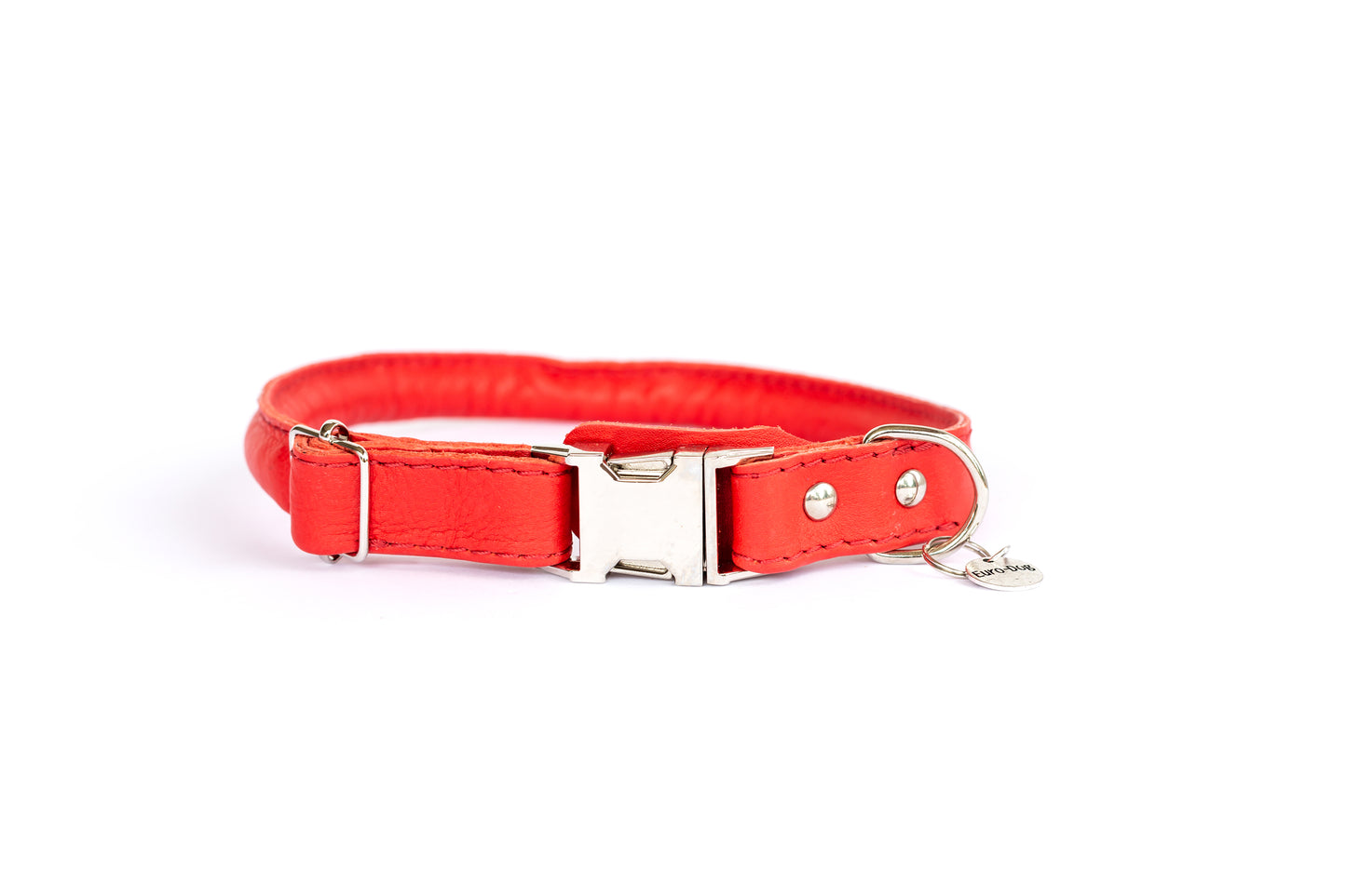 Rolled Leather Quick-Release Dog Collar